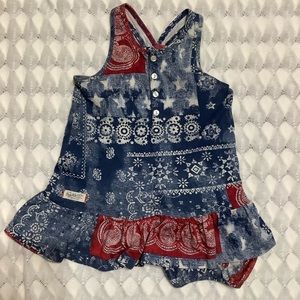 4/$20 Ralph Lauren country blue & red top bloomers